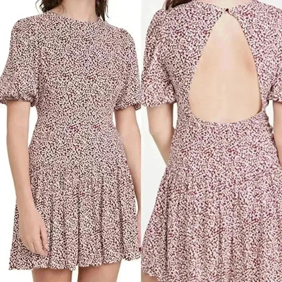 Free People Dancing in the Dark Minidress Red Combo Size Large - Picture 1 of 13